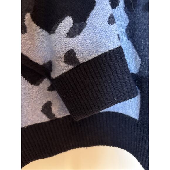 Greyson Mens Cashmere Long Sleeve Camouflage Print Sweater Blue Size L - Picture 5 of 8